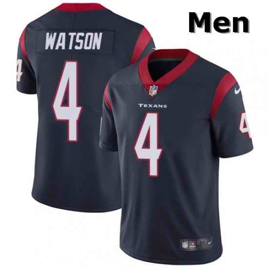 Men Nike Houston Texans 4 Deshaun Watson Limited Navy Blue Team Color Vapor Untouchable NFL Jersey